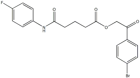 352671-37-5 2-(4-bromophenyl)-2-oxoethyl 5-(4-fluoroanilino)-5-oxopentanoate