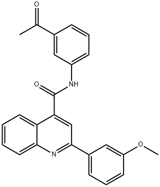 N-(3-acetylphenyl)-2-(3-methoxyphenyl)-4-quinolinecarboxamide 结构式