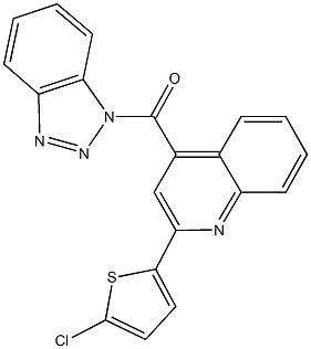 352682-11-2 4-(1H-1,2,3-benzotriazol-1-ylcarbonyl)-2-(5-chloro-2-thienyl)quinoline