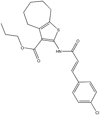 352682-47-4 propyl 2-{[3-(4-chlorophenyl)acryloyl]amino}-5,6,7,8-tetrahydro-4H-cyclohepta[b]thiophene-3-carboxylate