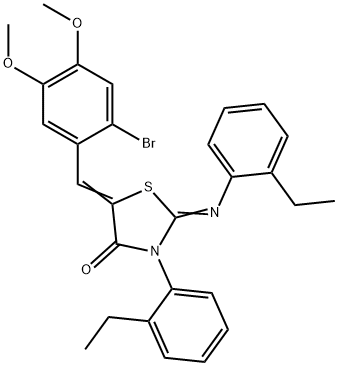 352682-51-0 5-(2-bromo-4,5-dimethoxybenzylidene)-3-(2-ethylphenyl)-2-[(2-ethylphenyl)imino]-1,3-thiazolidin-4-one