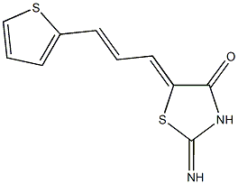 2-imino-5-[3-(2-thienyl)-2-propenylidene]-1,3-thiazolidin-4-one Struktur