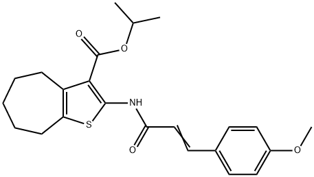 352687-72-0 isopropyl 2-{[3-(4-methoxyphenyl)acryloyl]amino}-5,6,7,8-tetrahydro-4H-cyclohepta[b]thiophene-3-carboxylate