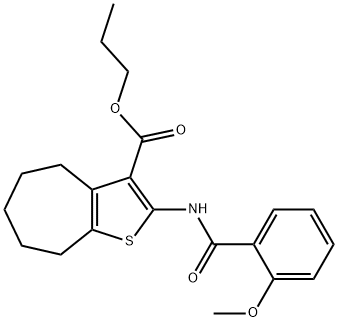 352688-02-9 propyl 2-[(2-methoxybenzoyl)amino]-5,6,7,8-tetrahydro-4H-cyclohepta[b]thiophene-3-carboxylate