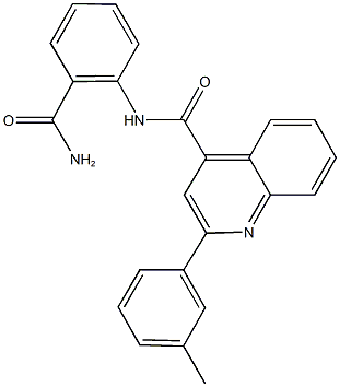 N-[2-(aminocarbonyl)phenyl]-2-(3-methylphenyl)-4-quinolinecarboxamide Struktur