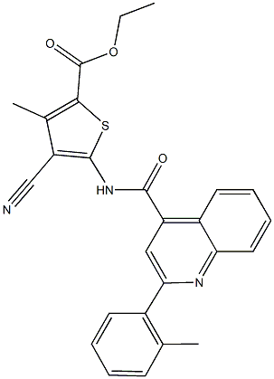 352692-01-4 ethyl 4-cyano-3-methyl-5-({[2-(2-methylphenyl)-4-quinolinyl]carbonyl}amino)-2-thiophenecarboxylate