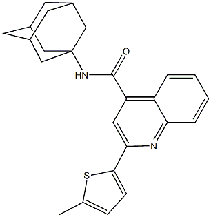 N-(1-adamantyl)-2-(5-methyl-2-thienyl)-4-quinolinecarboxamide Struktur