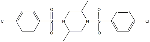 352700-70-0 1,4-bis[(4-chlorophenyl)sulfonyl]-2,5-dimethylpiperazine