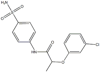 N-[4-(aminosulfonyl)phenyl]-2-(3-chlorophenoxy)propanamide Structure