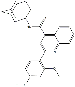 N-(1-adamantyl)-2-(2,4-dimethoxyphenyl)-4-quinolinecarboxamide Struktur