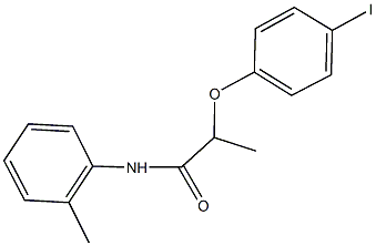2-(4-iodophenoxy)-N-(2-methylphenyl)propanamide 化学構造式