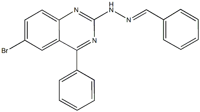 benzaldehyde (6-bromo-4-phenyl-2-quinazolinyl)hydrazone Structure