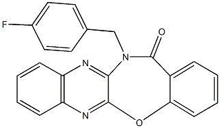12-(4-fluorobenzyl)quinoxalino[2,3-b][1,4]benzoxazepin-13(12H)-one Structure