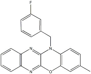 353255-20-6 12-(3-fluorobenzyl)-3-methyl-12H-quinoxalino[2,3-b][1,4]benzoxazine