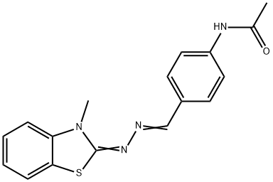 N-{4-[2-(3-methyl-1,3-benzothiazol-2(3H)-ylidene)carbohydrazonoyl]phenyl}acetamide Structure