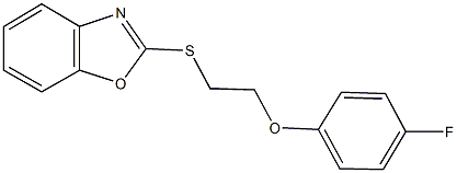 2-(1,3-benzoxazol-2-ylsulfanyl)ethyl 4-fluorophenyl ether Structure