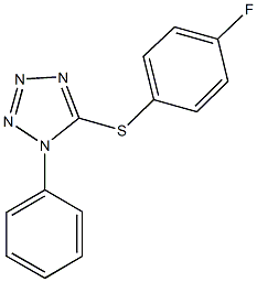 4-fluorophenyl 1-phenyl-1H-tetraazol-5-yl sulfide Structure