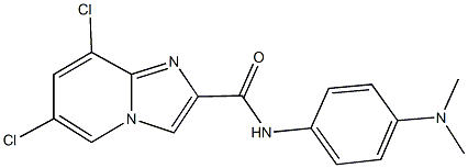 6,8-dichloro-N-[4-(dimethylamino)phenyl]imidazo[1,2-a]pyridine-2-carboxamide Struktur