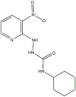 N-cyclohexyl-2-{3-nitro-2-pyridinyl}hydrazinecarboxamide Structure