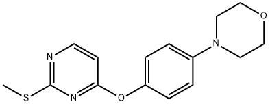 4-(4-{[2-(methylsulfanyl)-4-pyrimidinyl]oxy}phenyl)morpholine Structure