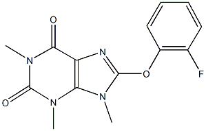 8-(2-fluorophenoxy)-1,3,9-trimethyl-3,9-dihydro-1H-purine-2,6-dione Structure
