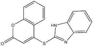 4-(1H-benzimidazol-2-ylsulfanyl)-2H-chromen-2-one Struktur