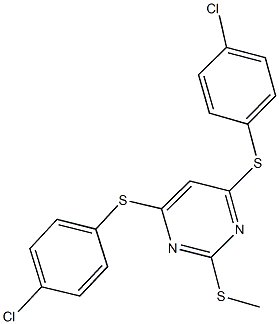 353264-96-7 4,6-bis[(4-chlorophenyl)sulfanyl]-2-(methylsulfanyl)pyrimidine