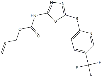 allyl 5-{[5-(trifluoromethyl)-2-pyridinyl]sulfanyl}-1,3,4-thiadiazol-2-ylcarbamate,353265-45-9,结构式