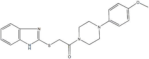 4-{4-[(1H-benzimidazol-2-ylsulfanyl)acetyl]-1-piperazinyl}phenyl methyl ether Struktur