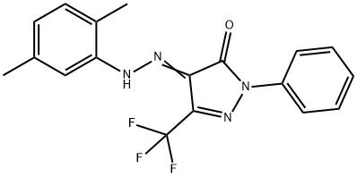 1-phenyl-3-(trifluoromethyl)-1H-pyrazole-4,5-dione 4-[(2,5-dimethylphenyl)hydrazone] Structure