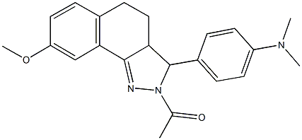 N-[4-(2-acetyl-8-methoxy-3,3a,4,5-tetrahydro-2H-benzo[g]indazol-3-yl)phenyl]-N,N-dimethylamine Structure