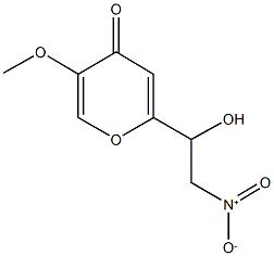 2-{1-hydroxy-2-nitroethyl}-5-methoxy-4H-pyran-4-one|