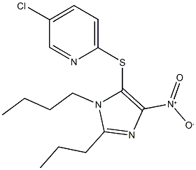 2-({1-butyl-4-nitro-2-propyl-1H-imidazol-5-yl}sulfanyl)-5-chloropyridine Structure
