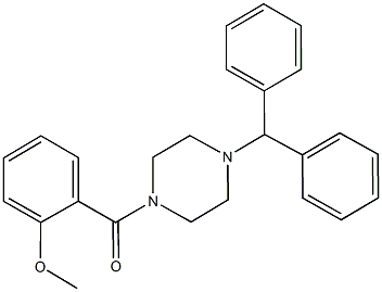 1-benzhydryl-4-(2-methoxybenzoyl)piperazine Struktur