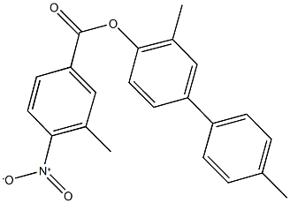 3,4'-dimethyl[1,1'-biphenyl]-4-yl 4-nitro-3-methylbenzoate Struktur