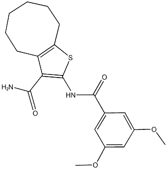 353471-03-1 2-[(3,5-dimethoxybenzoyl)amino]-4,5,6,7,8,9-hexahydrocycloocta[b]thiophene-3-carboxamide