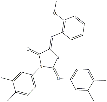353472-02-3 3-(3,4-dimethylphenyl)-2-[(3,4-dimethylphenyl)imino]-5-(2-methoxybenzylidene)-1,3-thiazolidin-4-one