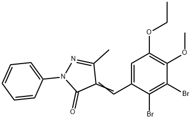 353476-31-0 4-(2,3-dibromo-5-ethoxy-4-methoxybenzylidene)-5-methyl-2-phenyl-2,4-dihydro-3H-pyrazol-3-one
