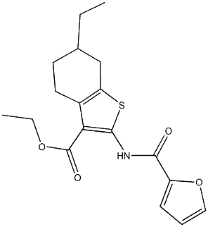 353478-78-1 ethyl 6-ethyl-2-(2-furoylamino)-4,5,6,7-tetrahydro-1-benzothiophene-3-carboxylate