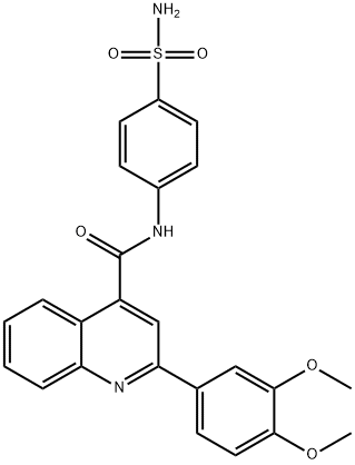 N-[4-(aminosulfonyl)phenyl]-2-(3,4-dimethoxyphenyl)-4-quinolinecarboxamide 结构式