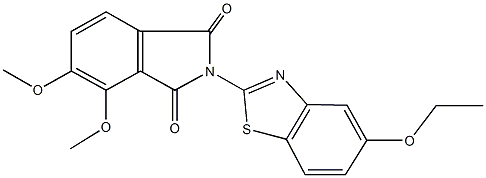 2-(5-ethoxy-1,3-benzothiazol-2-yl)-4,5-dimethoxy-1H-isoindole-1,3(2H)-dione,353479-00-2,结构式