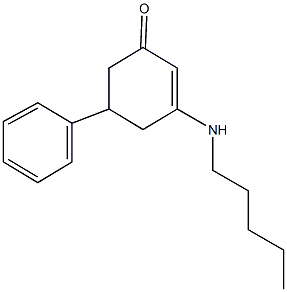 3-(pentylamino)-5-phenyl-2-cyclohexen-1-one Structure