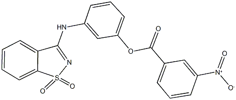 3-[(1,1-dioxido-1,2-benzisothiazol-3-yl)amino]phenyl 3-nitrobenzoate|