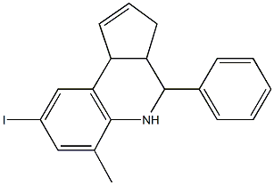 8-iodo-6-methyl-4-phenyl-3a,4,5,9b-tetrahydro-3H-cyclopenta[c]quinoline Structure