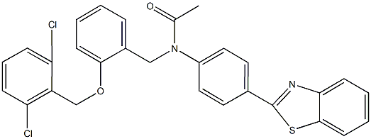 353503-24-9 N-[4-(1,3-benzothiazol-2-yl)phenyl]-N-{2-[(2,6-dichlorobenzyl)oxy]benzyl}acetamide