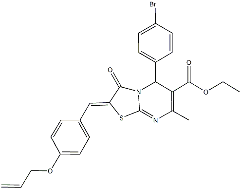 353508-83-5 ethyl 2-[4-(allyloxy)benzylidene]-5-(4-bromophenyl)-7-methyl-3-oxo-2,3-dihydro-5H-[1,3]thiazolo[3,2-a]pyrimidine-6-carboxylate