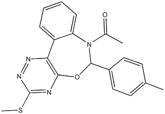 353518-10-2 7-acetyl-6-(4-methylphenyl)-6,7-dihydro[1,2,4]triazino[5,6-d][3,1]benzoxazepin-3-yl methyl sulfide
