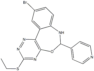 353519-81-0 10-bromo-6-(4-pyridinyl)-6,7-dihydro[1,2,4]triazino[5,6-d][3,1]benzoxazepin-3-yl ethyl sulfide