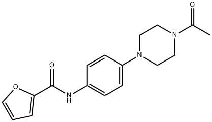 N-[4-(4-acetyl-1-piperazinyl)phenyl]-2-furamide Structure