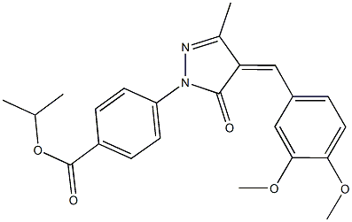 isopropyl 4-[4-(3,4-dimethoxybenzylidene)-3-methyl-5-oxo-4,5-dihydro-1H-pyrazol-1-yl]benzoate|